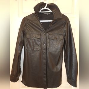 DYNAMITE - Faux Leather Light Coat